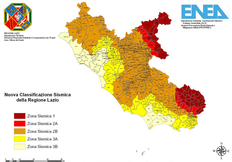 Mappa sismica Regione Lazio 2009