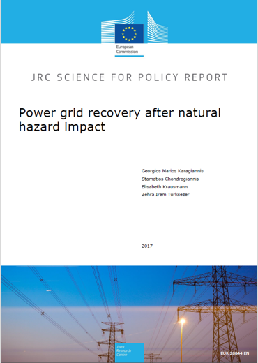 Power grid recovery natural hazard impact