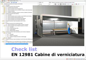 Check list EN 12981 Cabine verniciatura