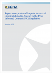 Report on exports and imports in 2022 PIC Regulation