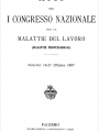 Atti 1  congresso nazionale malattie del lavoro  malattie professionali    1907