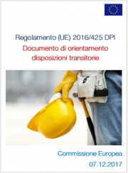Regolamento (UE) 2016/425 DPI - Documento orientativo su disposizioni transitorie