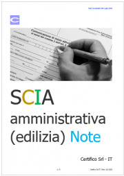 SCIA amministrativa (edilizia) / Note