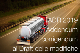 ADR 2019: Addendum e corrigendum al Draft delle modifiche