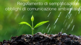 Regolamento di semplificazione obblighi di comunicazione ambientale
