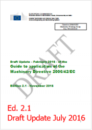 Guide to application of the machinery directive 2006/42/EC - Update July 2016