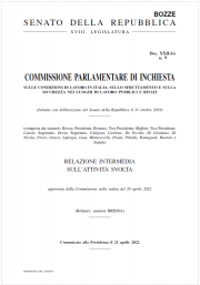 Relazione Commissione sulle condizioni di lavoro in Italia - 20.04.2022
