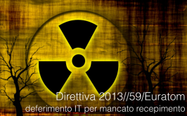 Direttiva 2013/59/Euratom: deferimento IT per mancato recepimento