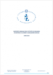 Rapporto annuale ispettorato nazionale del lavoro 2019