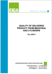 Quality of delivered product from medicinal gas cylinders 