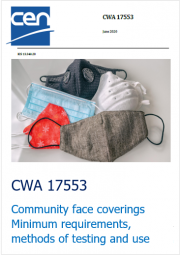 CEN/TS 17553: la nuova specifica tecnica CEN per le mascherine di comunità