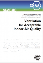 ANSI/ASHRAE Standard 62.1-2016, Ventilation and Acceptable Indoor Air Quality
