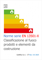 Norme della serie EN 13501-X Classificazione al fuoco prodotti da costruzione