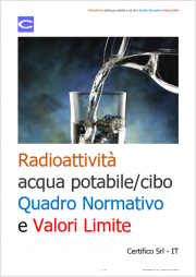 Radioattività acqua potabile/cibo: Quadro Normativo e Valori Limite