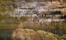 Interpello ambientale 07.10.2024 - Inquinamento diffuso e oneri reali e privilegi speciali