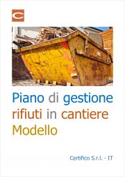 Piano di gestione dei rifiuti di cantiere / Modello