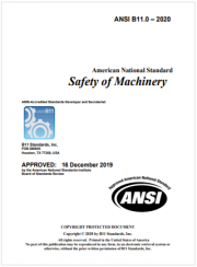 ANSI B11.0-2020 Safety of Machinery