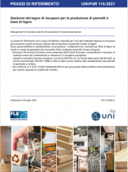 UNI/PdR 115:2021: Gestione del legno di recupero 