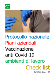 Protocollo piani aziendali vaccinazione anti Covid-19 ambienti di lavoro | Check list