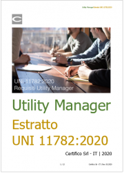 UNI 11782:2020 | Utility Manager