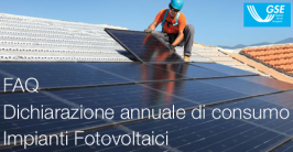 FAQ GSE Dichiarazione annuale di consumo impianti fotovoltaici