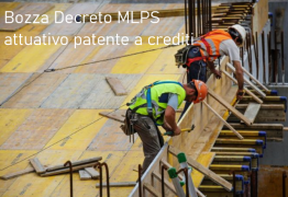 Bozza Decreto MLPS attuativo patente a crediti