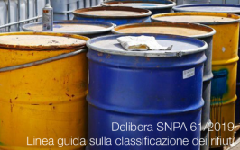 Linea guida sulla classificazione dei rifiuti | Delibera SNPA 61/2019