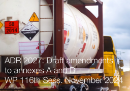 ADR 2027: Draft amendments to annexes A and B | WP 116th Sess. November 2024