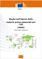 Studio elenco delle materie prime essenziali per l'UE (2020)