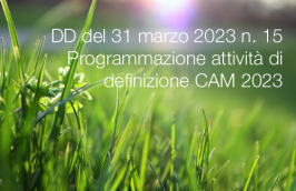 DD del 31 marzo 2023 n. 15 / Programmazione attività di definizione CAM 2023