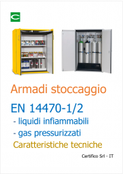 Armadi stoccaggio liquidi infiammabili e gas pressurizzati: EN 14470-1/2