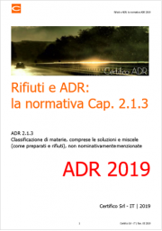 Certifico ADR: un esempio di report di classificazione Rifiuto in ADR