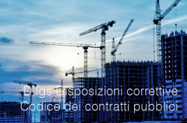 D.lgs Disposizioni integrative e correttive Codice dei contratti pubblici