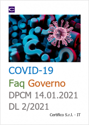 COVID-19 | Faq Governo DPCM 14.01.2021 / DL 2/2021