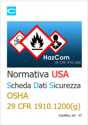 La normativa degli Stati Uniti delle Scheda di sicurezza (SDS): OSHA (29 CFR 1910.1200(g))