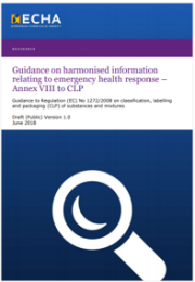 Draft Guidance on Annex VIII to CLP | Emergency health response