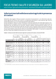 Infortuni mortali nelle lavorazioni agricole in presenza di trattori