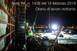 Nota INL n. 1438 del 14 febbraio 2019 | Orario di lavoro notturno