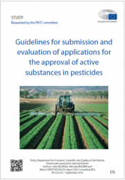 Guidelines applications for the approval of active substances in pesticides