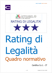 Rating di legalità: Quadro normativo