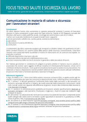 Comunicazione in materia di salute e sicurezza per i lavoratori stranieri