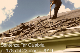 Sentenza Tar Calabria n.178 del 22 marzo 2019