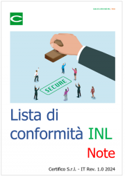 Lista di conformità INL / Note