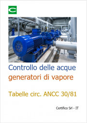 Controllo acque generatori di vapore | Tabelle Circolare ANCC 30/81