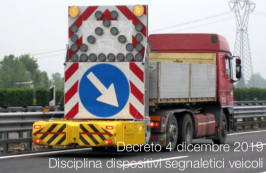 Decreto 4 dicembre 2019 Disciplina dispositivi segnaletici veicoli