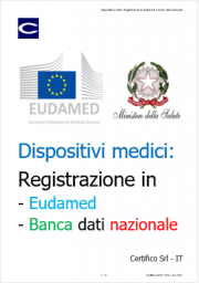 Dispositivi medici: Registrazione in Eudamed e banca dati nazionale