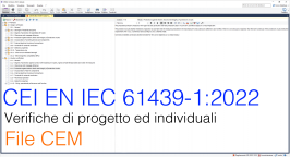 CEI EN IEC 61439-1:2022 Verifiche di progetto ed individuali | File CEM
