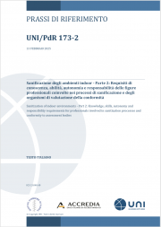 UNI/PdR 173-2:2025 | Sanificazione degli ambienti indoor - Parte 2