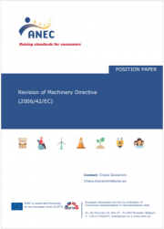 Position paper Revision of Machinery Directive 2006/42/EC ANEC