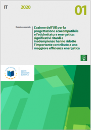 Relazione speciale 01/2020 | Progettazione ecocompatibile - etichettatura energetica